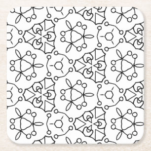 Posavasos Cuadrado De Papel escayola caleidoscopio