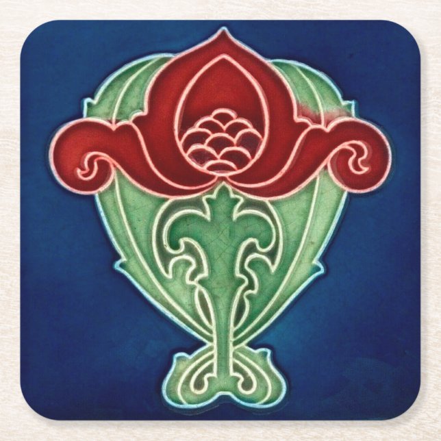 Posavasos Cuadrado De Papel escayola de papel de cartón (Anverso)