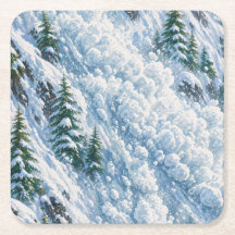 Escena de nieve en la montaña de alud