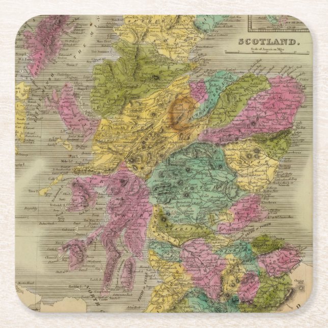 Posavasos Cuadrado De Papel Escocia 15 (Anverso)