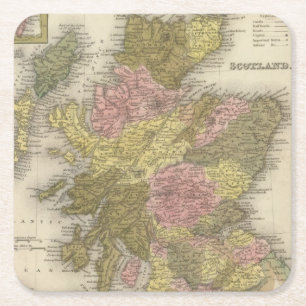 Posavasos Cuadrado De Papel Escocia 2