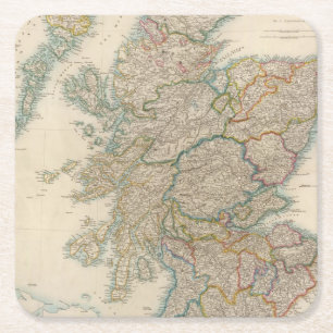 Posavasos Cuadrado De Papel Escocia 3