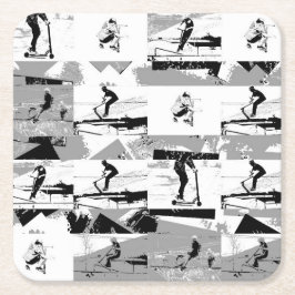 Posavasos Cuadrado De Papel Escoge por ahí - Stunt Scooter Rider
