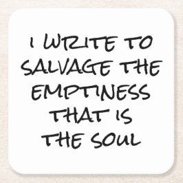 Posavasos Cuadrado De Papel Escribo Papelera