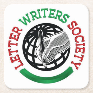 Posavasos Cuadrado De Papel Escritores de letras Sociedad de castores