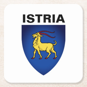 Posavasos Cuadrado De Papel Escudo de armas de Istria