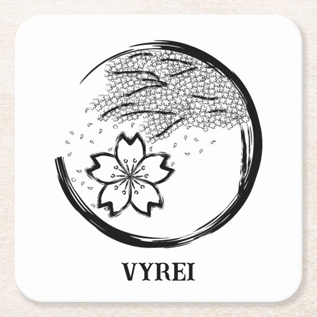 Posavasos Cuadrado De Papel Escudo de primavera (Anverso)