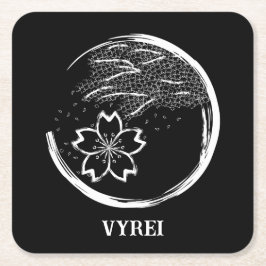 Posavasos Cuadrado De Papel Escudo de primavera