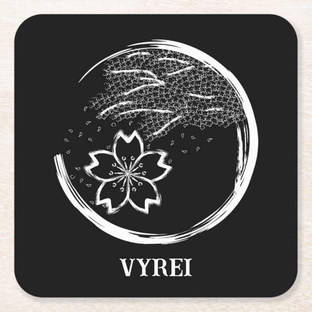 Posavasos Cuadrado De Papel Escudo de primavera (Anverso)