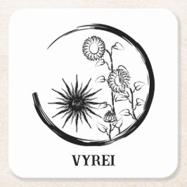 Posavasos Cuadrado De Papel Escudo de verano