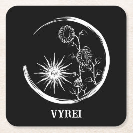 Posavasos Cuadrado De Papel Escudo de verano