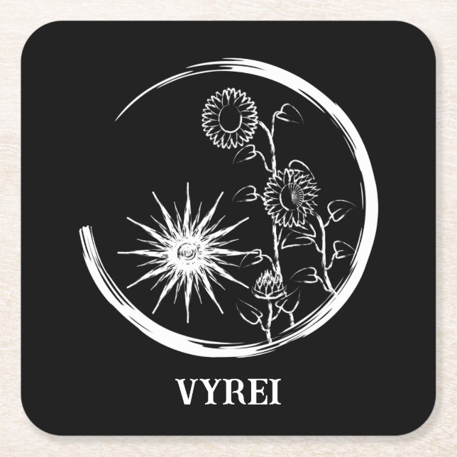 Posavasos Cuadrado De Papel Escudo de verano (Anverso)