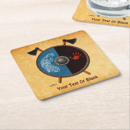 Posavasos Cuadrado De Papel Escudo de vibración y ejes