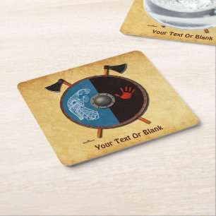 Posavasos Cuadrado De Papel Escudo de vibración y ejes