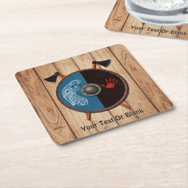 Posavasos Cuadrado De Papel Escudo de vibración y ejes (En perspectiva)