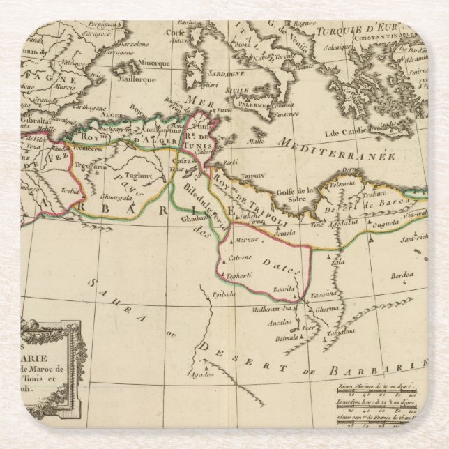 Posavasos Cuadrado De Papel Escuela de África (Anverso)