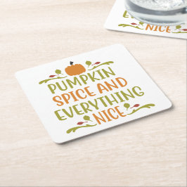 Posavasos Cuadrado De Papel Especie de calabaza Todo Bello Fall