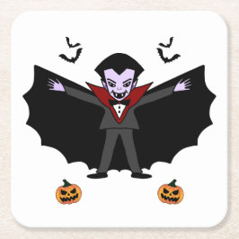 Posavasos Cuadrado De Papel Espeluznante disfraz Fiesta vampiro