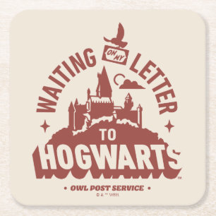 Posavasos Cuadrado De Papel Esperando mi Carta de HOGWARTS™