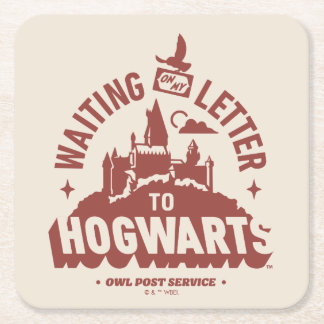 Posavasos Cuadrado De Papel Esperando mi Carta de HOGWARTS™