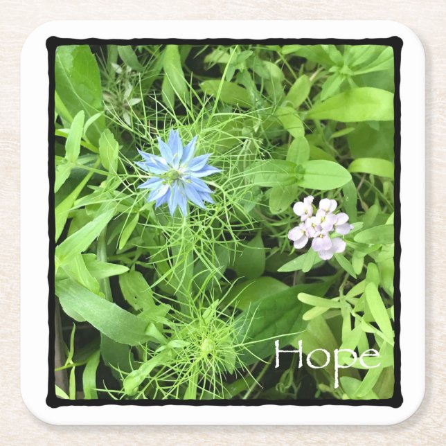 Posavasos Cuadrado De Papel Esperanza (Anverso)