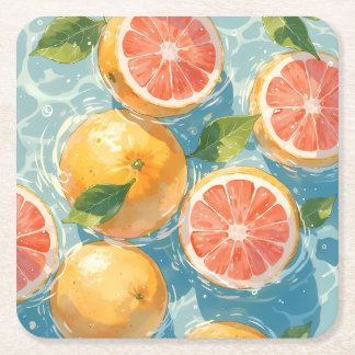 Posavasos Cuadrado De Papel Esplusa de pomelo