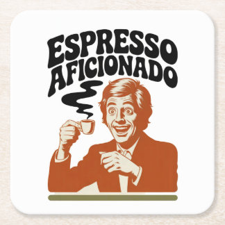 Posavasos Cuadrado De Papel Espresso Aficionado - Java Lover