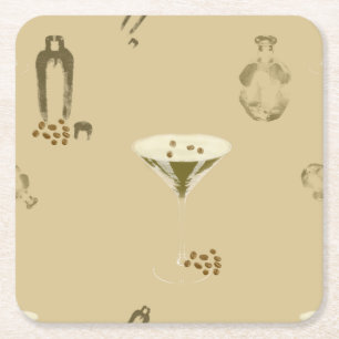 Posavasos Cuadrado De Papel Espresso Martini