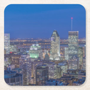 Posavasos Cuadrado De Papel Esquina en el crepúsculo 2