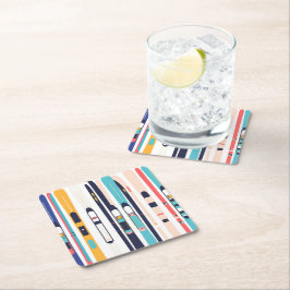 Posavasos Cuadrado De Papel Esquís