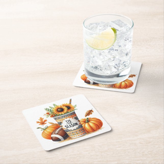 Posavasos Cuadrado De Papel Esta es la temporada (In situ)