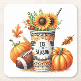 Posavasos Cuadrado De Papel Esta es la temporada