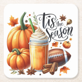 Posavasos Cuadrado De Papel Esta es la temporada