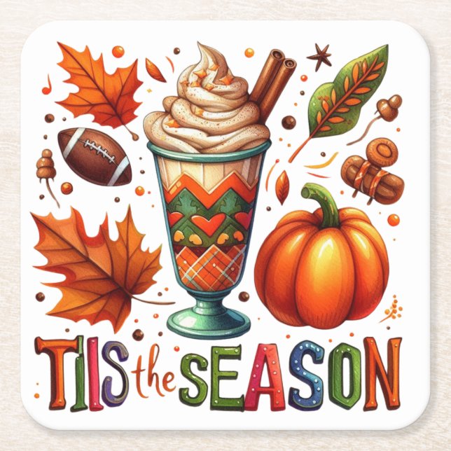 Posavasos Cuadrado De Papel Esta es la temporada (Anverso)