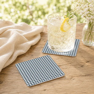 Posavasos Cuadrado De Papel Estación de Bebidas Moderna Neutral en Cuadros de 