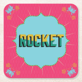 Posavasos Cuadrado De Papel Estaciones cuadradas de Diwali