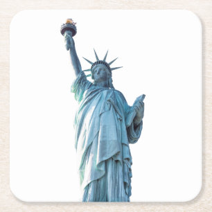 Posavasos Cuadrado De Papel Estatua de la Libertad Ciudad de Nueva York
