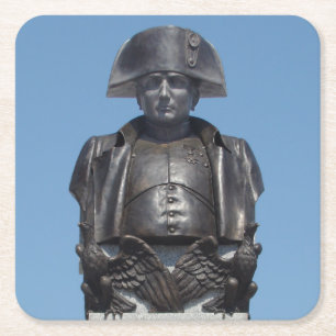 Posavasos Cuadrado De Papel Estatua de Napoleón