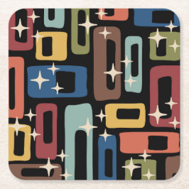 Posavasos Cuadrado De Papel Estilo moderno de mediados del siglo XX