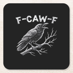 Posavasos Cuadrado De Papel Estilo Retro Clásico F-Caw-F