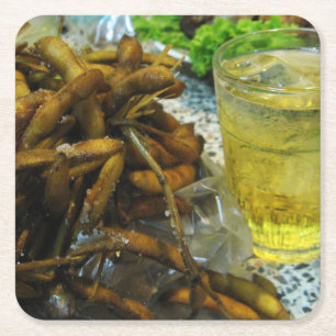 Posavasos Cuadrado De Papel Estilo tailandés de Edamame