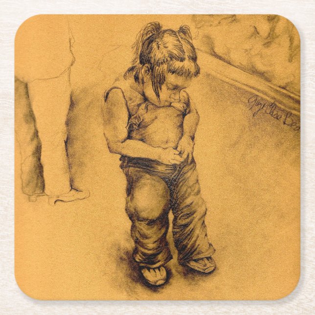 Posavasos Cuadrado De Papel Estoy perdido en Le Tianguie, México (Anverso)