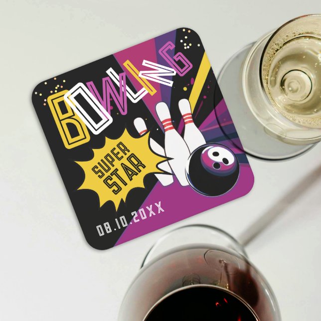 Posavasos Cuadrado De Papel Estrella de ataque amarillo morado púrpura Guay (Subido por el creador)