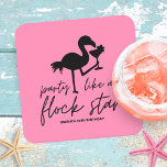 Posavasos Cuadrado De Papel Estrella de rebaño Flamingo Rosado<br><div class="desc">¡Acuérdate con tus amigos y familiares para celebrar tu cumpleaños! Divertidas y festivas tipografías con un flamingo sosteniendo un cóctel,  y una leyenda "fiesta como estrella de rebaño" con fondo rosado caliente. Perfecto para la playa y fiestas de cumpleaños de adultos con temática tropical.</div>