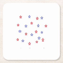 Posavasos Cuadrado De Papel Estrellas Partido Patriótico