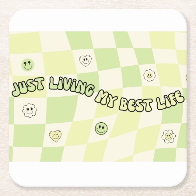 Posavasos Cuadrado De Papel estruendo (Anverso)