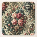 Posavasos Cuadrado De Papel Eternity is Often Enough – Gothic Floral Design<br><div class="desc">An ode to the beautiful trap of repetition. Eternity of Often Enough entwines lush roses, coral dahlias, and blushing florals with grotesques that seem caught mid-sigh—forever reliving a moment that once mattered. Ornate scrolls cradle their discontent like a memory that won’t let go. For those who know the ache of...</div>