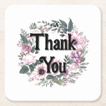 Etiqueta de flor Thankyou Wreath Classy Coquette