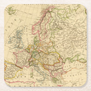 Posavasos Cuadrado De Papel Europa 27