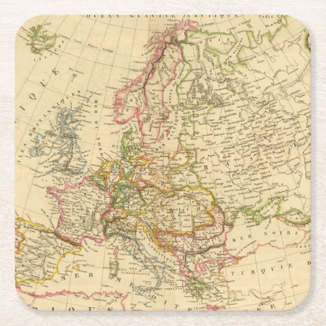 Posavasos Cuadrado De Papel Europa 27 (Anverso)